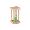 Clessidra In Bamboo Con Sabbia Color Verde Altezza 9cm 1
