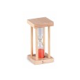 Clessidra In Bamboo Con Sabbia Color Rosso Altezza 9cm 1
