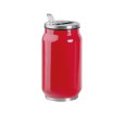 Borraccia In Acciaio A Forma Di Lattina 330 Ml 6x13,5cm Rossa Per La Scuola Sport Hobby E Lavoro 1