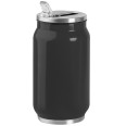 Borraccia In Acciaio A Forma Di Lattina 330 Ml 6x13,5cm Nera Per La Scuola Sport Hobby E Lavoro 1