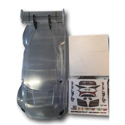 Carrozzeria Dtm In Lexan Trasparente 1/10 Completa Non Verniciata Passo 190 Con Adesivi E Supporti Alettone 5 2