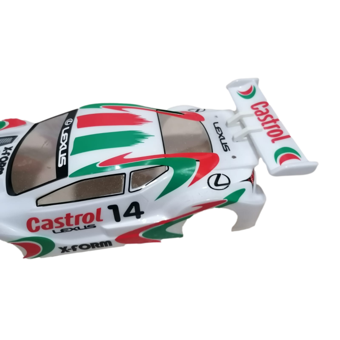 Carrozzeria Dtm In Lexan Trasparente 1/10 Completa Non Verniciata Passo 190 Con Adesivi E Supporti Alettone 6