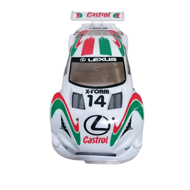 Carrozzeria Dtm In Lexan Trasparente 1/10 Base Non Verniciata Passo 190 Con Adesivi E Supporti Alettone 7