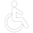 Simbolo Disabile Toilet Adesivo 20cm 1