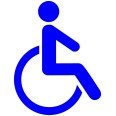 Simbolo Disabile Toilet Adesivo 20cm 2