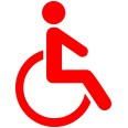 Simbolo Disabile Toilet Adesivo 20cm 3