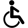 Simbolo Disabile Toilet Adesivo 20cm 4