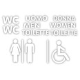 Kit Completo Adesivi Toilette Bagno 10cm 1