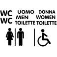 Kit Completo Adesivi Toilette Bagno 10cm 3