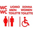 Kit Completo Adesivi Toilette Bagno 10cm 4