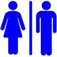 Simbolo Per Bagni Toilet Adesivo Classico 20cm Uomo Donna 2