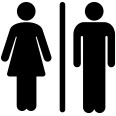 Simbolo Per Bagni Toilet Adesivo Classico 20cm Uomo Donna 4