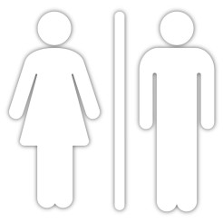 Simbolo Per Bagni Toilet Adesivo Classico 10cm Uomo Donna 4 2