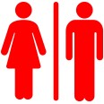 Simbolo Per Bagni Toilet Adesivo Classico 10cm Uomo Donna 3