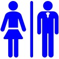 Simbolo Per Bagni Toilet Adesivo Elegant 10cm Uomo Donna 2