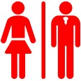 Simbolo Per Bagni Toilet Adesivo Elegant 10cm Uomo Donna 3