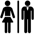 Simbolo Per Bagni Toilet Adesivo Elegant 10cm Uomo Donna 4