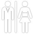 Simbolo Per Bagni Toilet Adesivo Smoking 10cm Uomo Donna 1