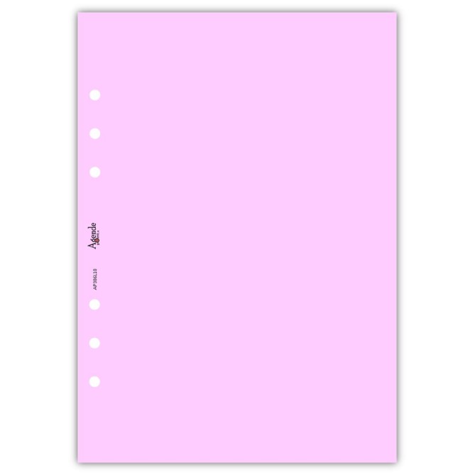 Ricambio agenda organizer vuoti 15x21cm A5 80gr 6fori 40fogli 5colori 4