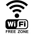 2 Adesivi Wi Fi Free Zone Personalizzabile Nero 2 Pezzi 1