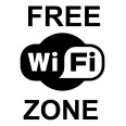 2 Adesivi Wi Fi Free Zone Nuvola Personalizzabile Nero 2 Pezzi 1