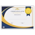 Certificato Di Frequenza Generico A4 21x30 Blu Con Data 2023 1