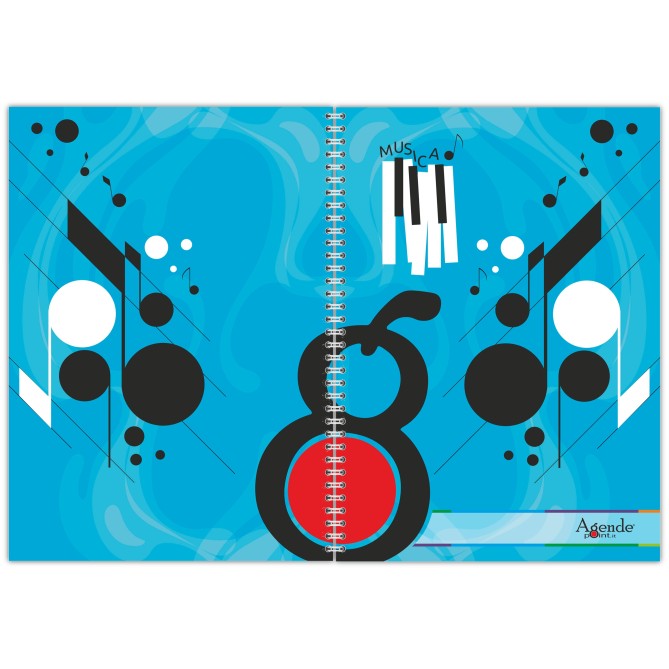 Quaderno Maxi Pentagrammato Spiralato Per Musica 21x30 50 Fogli Quaderno Scuola 3