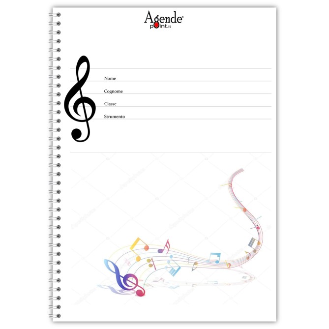 Quaderno Maxi Pentagrammato Spiralato Per Musica 21x30 50 Fogli Quaderno Scuola 5