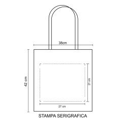 Borsa Shopping Tony In Cotone Naturale 50 Pezzi 38x42x10cm 1 2