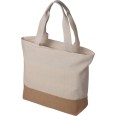 Borsa Shopping In Canvas E Juta Chiusura Con Zip Tasca Interna 50 Pezzi 37x50x16cm 1