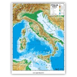 Cartina Italia Geografica A4 Fisica Politica 21x30cm Plastificata Lucida Per Uso Scolastico 2 2