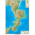 Cartina Regionale 21x30 Calabria Geografica Fisica Politica Plastificata Lucida Per Uso Scolastico 1
