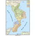 Cartina Regionale 21x30 Calabria Geografica Fisica Politica Plastificata Lucida Per Uso Scolastico 2