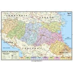 Cartina Regionale 21x30 Emilia Romagna Geografica Fisica Politica Plastificata Lucida Per Uso Scolastico 1 2