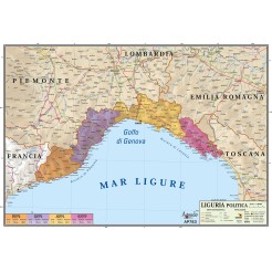 Cartina Regionale 21x30 Liguria Geografica Fisica Politica Plastificata Lucida Per Uso Scolastico 1 2