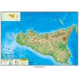 Cartina Regionale 21x30 Sicilia Geografica Fisica Politica Plastificata Lucida Per Uso Scolastico 1