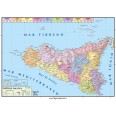 Cartina Regionale 21x30 Sicilia Geografica Fisica Politica Plastificata Lucida Per Uso Scolastico 2