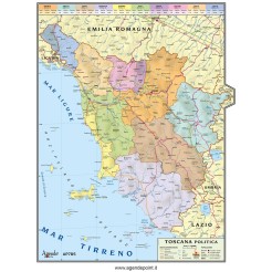 Cartina Regionale 21x30 Toscana Geografica Fisica Politica Plastificata Lucida Per Uso Scolastico 2 2