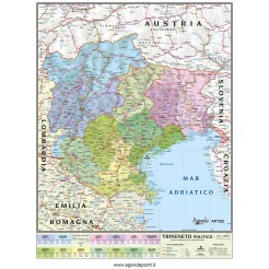 Cartina Regionale 21x30 Triveneto Geografica Fisica Politica Plastificata Lucida Per Uso Scolastico 1 2