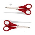 Forbici Per Bambini Scuola 2 Pezzi 13cm Centimetrata Con Impugnatura In Abse Punte Arrotondate 1