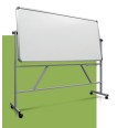Lavagna Cancellabile Doppia Girevole Bianca 200x100 Su Ruote Con Cavalletto In Metallo Made In Italy 1
