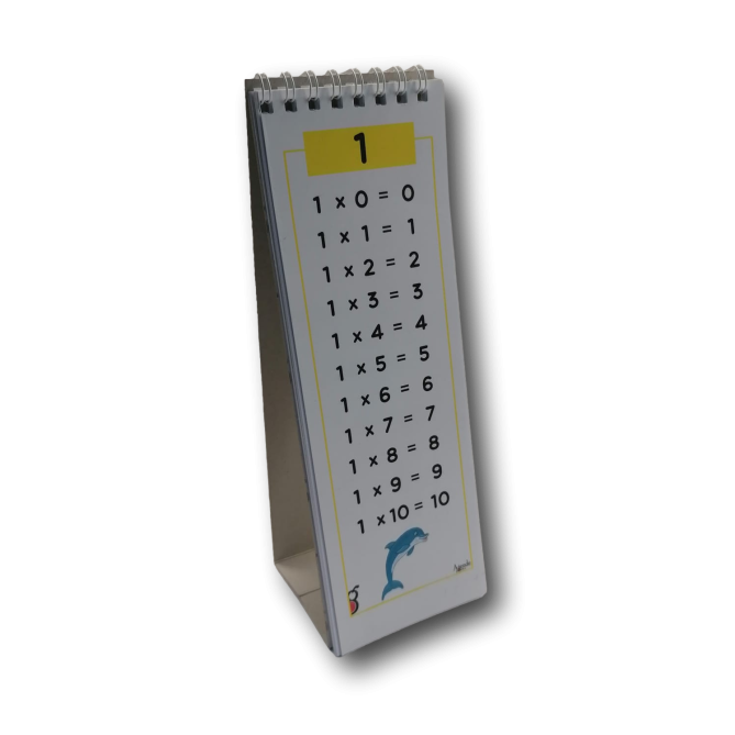 Tabelline Per Bambini Con Base In Cartoncino 21x7cm Da Numero 1 A 12 2