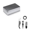 Set Vino In Acciaio Cavatappi Apribottiglie Tappocm 18x4x11 1