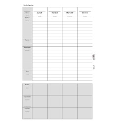 Agenda settimanale senza data spiralata plastificata 15x21cm A5 5 2