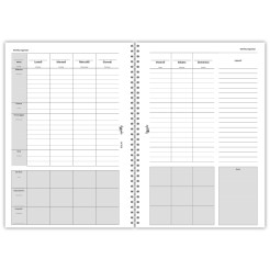 Agenda settimanale senza data spiralata plastificata 15x21cm A5 5