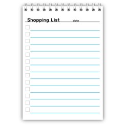 Taccuino Tascabile Shopping List Per La Lista Della Spesa 10x7cm 50 Fogli 2 Pezzi 2 2