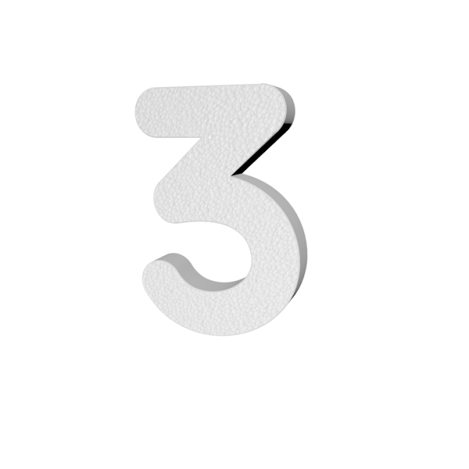 Numero In 3d In Polistirolo Tube 24cm Altezza 4cm Spessore Per Decorazioni Insegne E Scritte 4