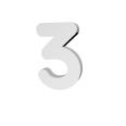 Numero In 3d In Polistirolo Tube 24cm Altezza 4cm Spessore Per Decorazioni Insegne E Scritte 4