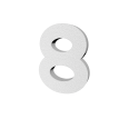 Numero In 3d In Polistirolo Tube 45cm Altezza 4cm Spessore Per Decorazioni Insegne E Scritte 9