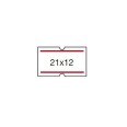 10 Rotoli Etichette Prezzatrice 21x12 Bianche Striscia Rossa Alta Qualità Tipo Gs Gm Per Motex 5500 1